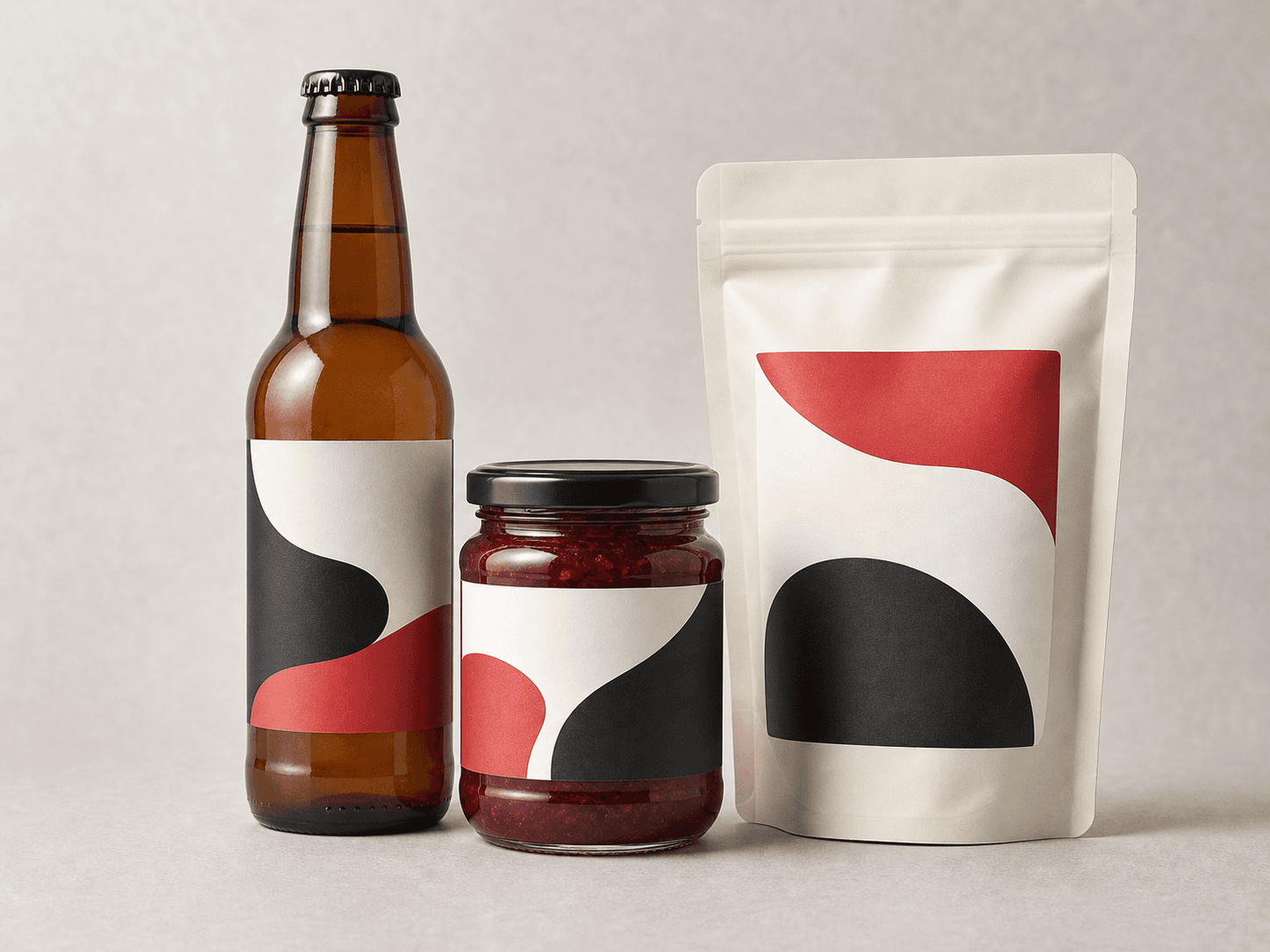 Representative food and beverage packaging label concept